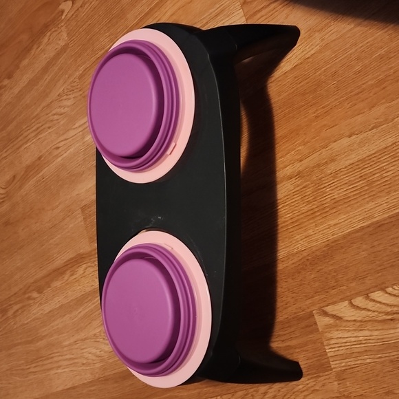 Set of 2 elevated collapsible dog dishes - Picture 2 of 3